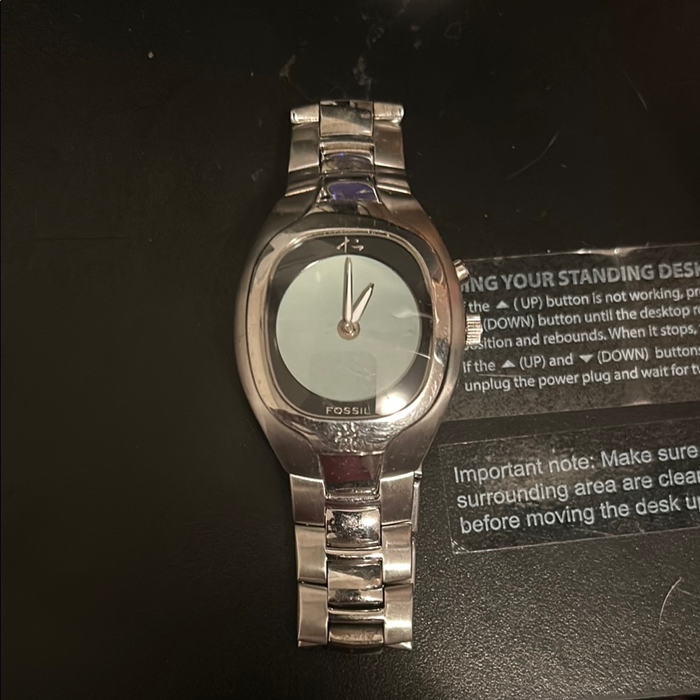 Fossil Silver big ticket Wearable Watch